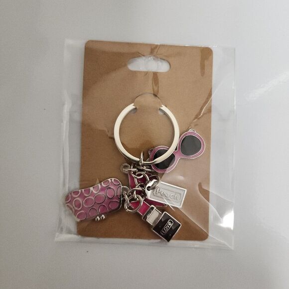 Keychain with Lipstick, Sunglasses and Bag Charms - Picture 3 of 4